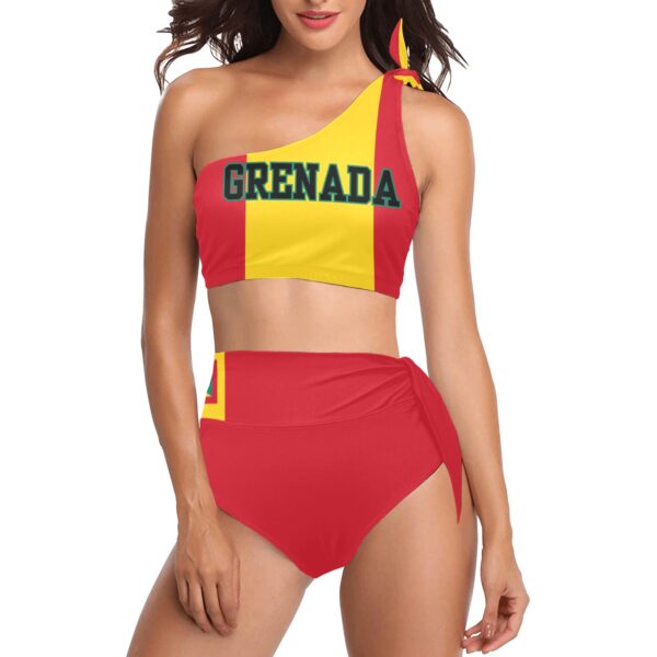 BEACHWEAR - High Waisted One Shoulder Bikini Set (GRENADA)