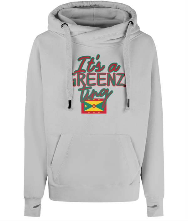 Heavyweight Ringspun Cotton Cross Neck Hoodie GRENADA (V1)