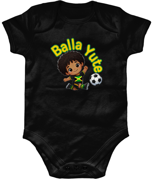 BABY & TODDLER Short Sleeve Baby Bodysuit 'Balla Yute2' JAMAICA