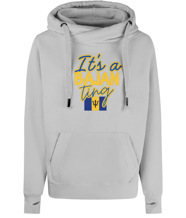 AWDis Cross Neck Hoodie Bajan Dark