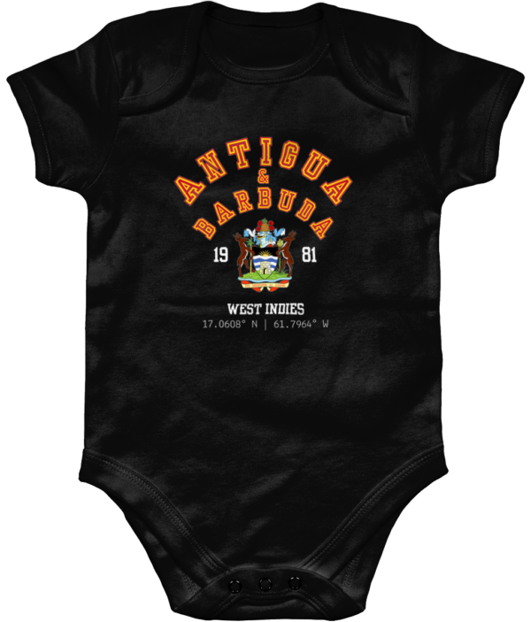 BABY & TODDLER Short Sleeve Baby Bodysuit COA Colour ANTIGUA & BARBUDA