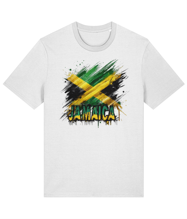 T-SHIRT Graffiti Flag and Text - lge graphic - JAMAICA