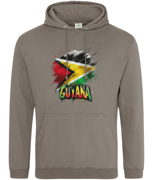 HOODIE Graffiti Art Flag and Text GUYANA